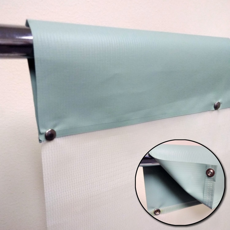 Snapped shower curtains